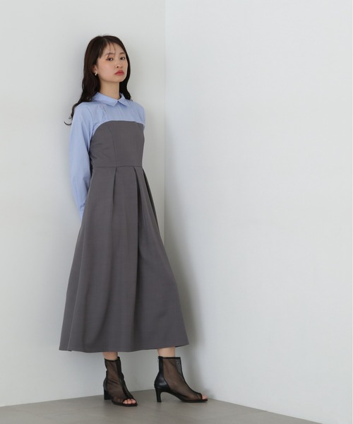 「N.(N. Natural Beauty Basic)」 ドッキングワンピース MEDIUM ベージュ レディース_画像9