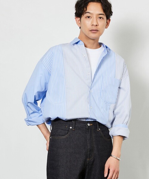 「5525Gallery」 長袖シャツ L ブルー メンズ_画像8