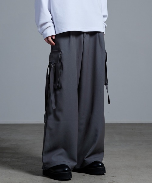 「Loose/ルース」 カーゴパンツ X-SMALL グレイッシュブルー メンズ_画像4