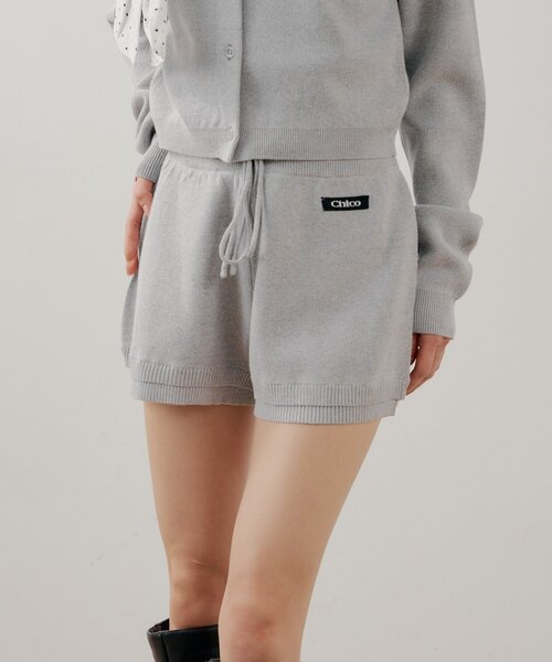 Chico（チコ） パンツ 「セットアップ対応」コンパクトニットショート