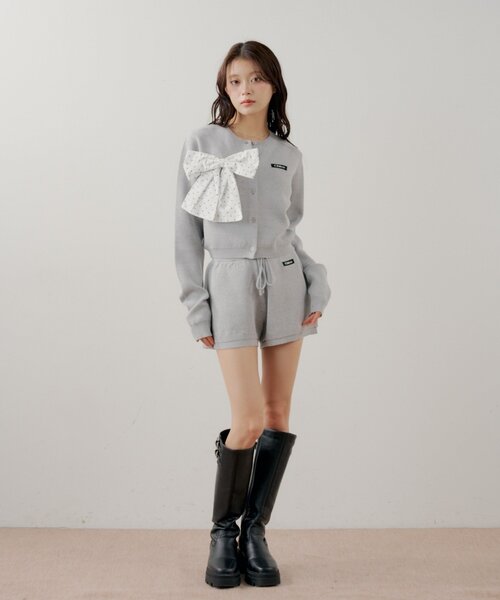 Chico（チコ） パンツ 「セットアップ対応」コンパクトニットショート