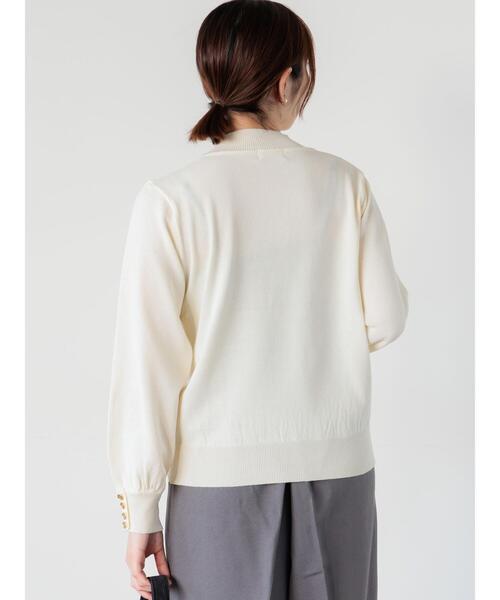 Te chichi TERRASSE ニット セーター 袖口金釦ハイネックニット