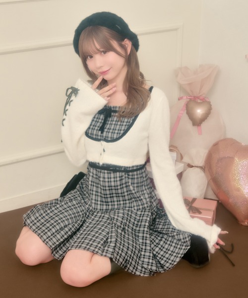 apres jour ノースリーブミニワンピース ニットカーディガン セット apres jour（アプレジュール） ワンピース 「セット着用可能」ミニ