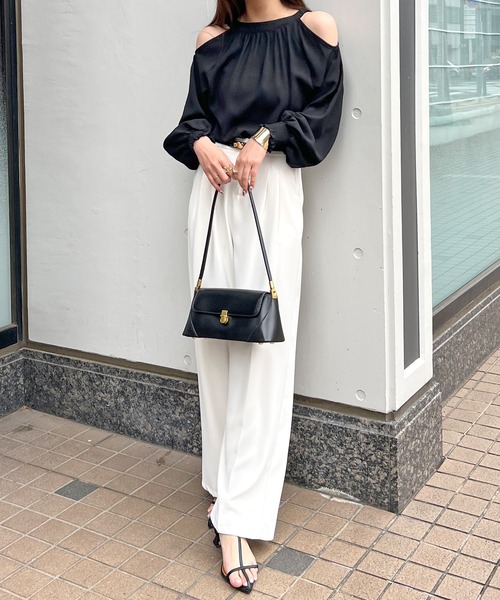 「Futier land」 長袖ブラウス MEDIUM ブラック レディース_画像2