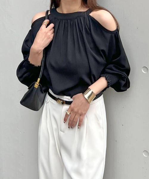 「Futier land」 長袖ブラウス MEDIUM ブラック レディース_画像6