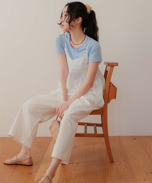 miette(ミエット) キャミソール コットンレースフリルキャミソール miette(ミエット) キャミソール コットンレースフリルキャミソール