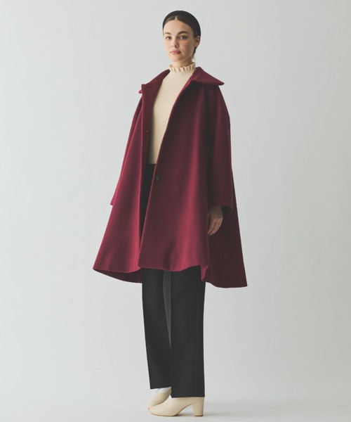「MERLOT」 ステンカラーコート FREE ブラック レディース_画像6