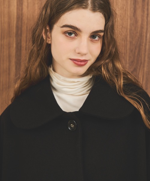 「MERLOT」 ステンカラーコート FREE ブラック レディース_画像8