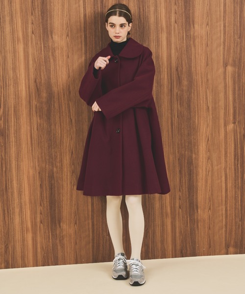 「MERLOT」 ステンカラーコート FREE ブラック レディース_画像9