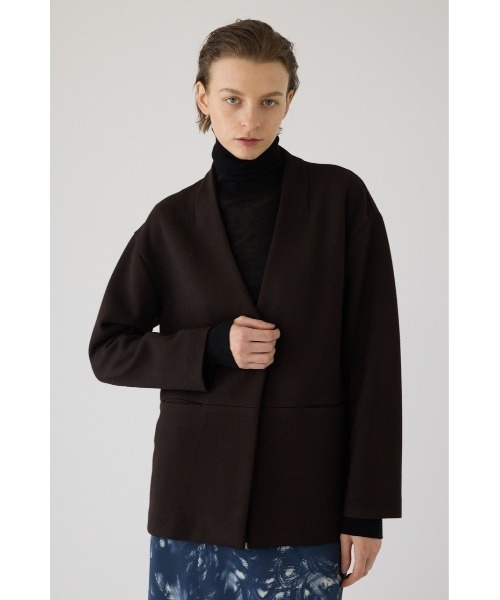 ジャケット ノーカラージャケット 入学式 卒業式 Double face tie jacket ダブル フェイス タイ ジャケット レディース