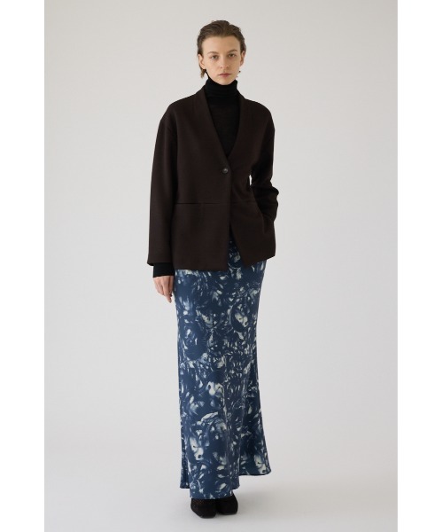 ジャケット ノーカラージャケット 入学式 卒業式 Double face tie jacket ダブル フェイス タイ ジャケット レディース