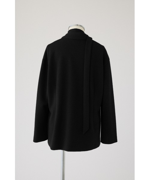 ジャケット ノーカラージャケット 入学式 卒業式 Double face tie jacket ダブル フェイス タイ ジャケット レディース