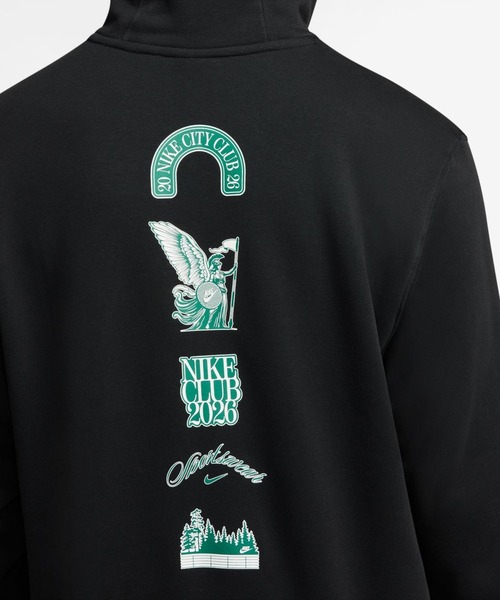 NIKEゴルフトレーナー　刺繍ロゴ　ブラック　海外限定モデル NIKE（ナイキ） トレーナー スウェット クラブ BB ゴルフ L/S フーディ