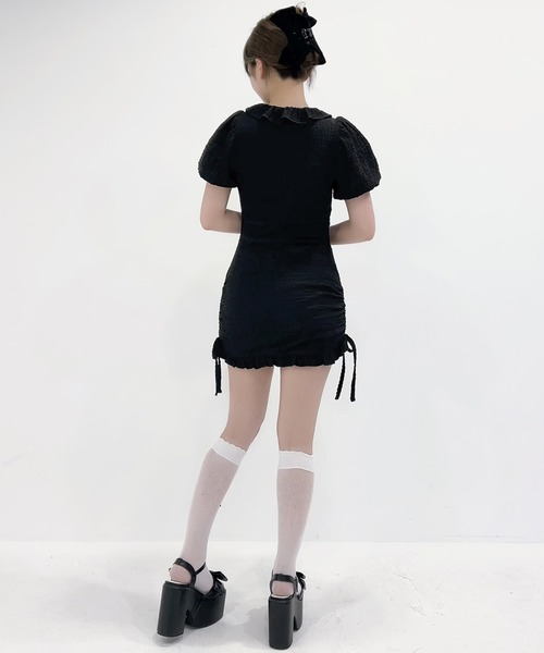 「DearMyLoveRose」 半袖ワンピース MEDIUM ブラック レディース_画像4