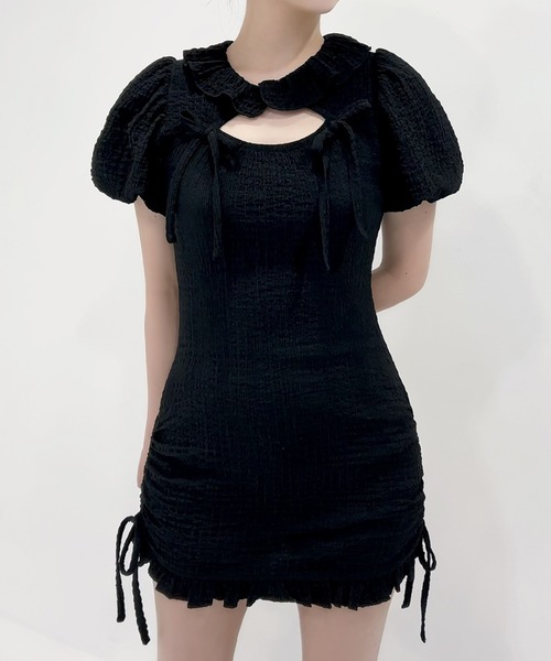 「DearMyLoveRose」 半袖ワンピース MEDIUM ブラック レディース_画像5