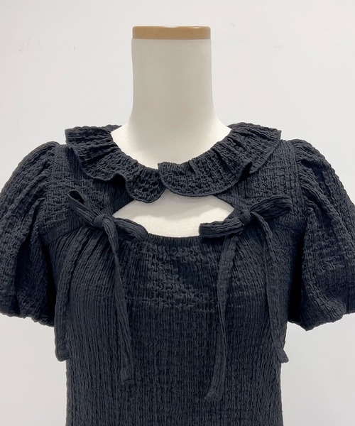 「DearMyLoveRose」 半袖ワンピース MEDIUM ブラック レディース_画像9