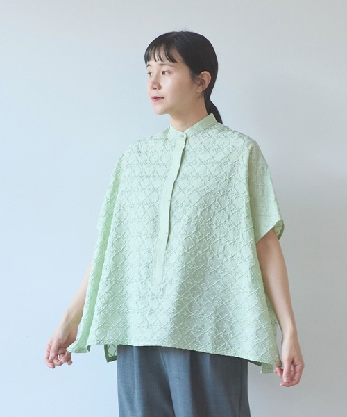 yuni ブラウス シャツ 単色刺繍squareブラウス レディース : ZOZOTOWN