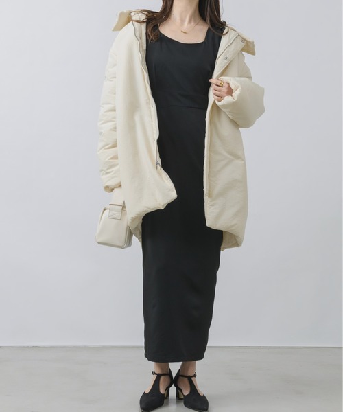 「NEUNA」 長袖ワンピース FREE グレイッシュベージュ レディース_画像4