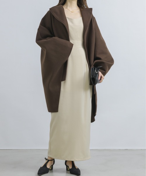 「NEUNA」 長袖ワンピース FREE グレイッシュベージュ レディース_画像5