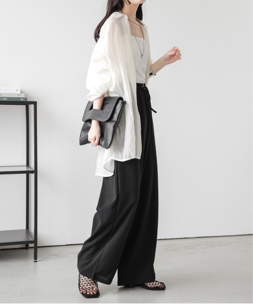 「La-gemme」 イージーパンツ フリー ブラック レディース_画像4