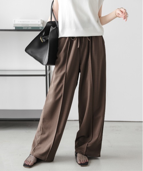 「La-gemme」 イージーパンツ フリー ブラック レディース_画像6