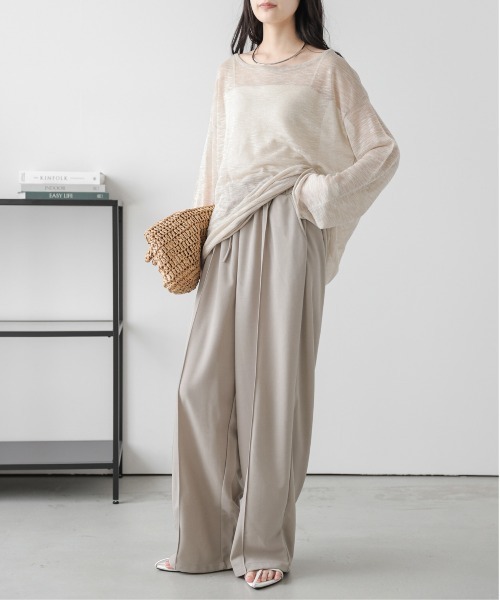 「La-gemme」 イージーパンツ フリー ブラック レディース_画像9