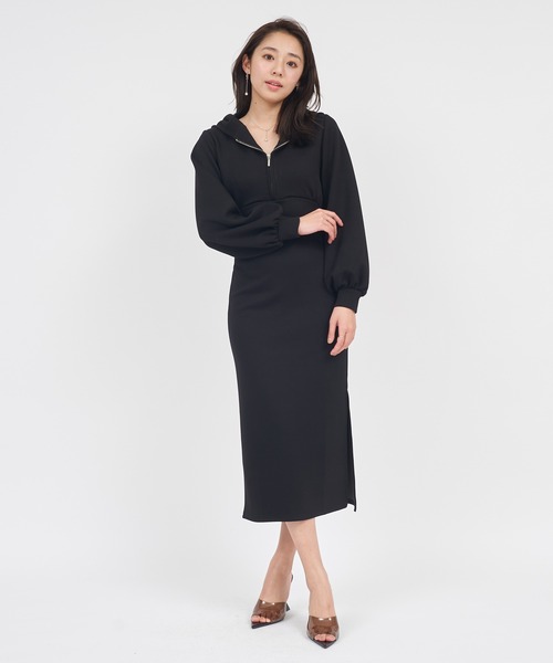 「ROYAL PARTY」 長袖ワンピース FREE ブラック レディース_画像8