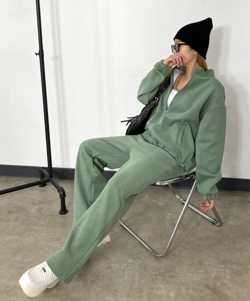 「non-hedge」 セットアップジャージ FREE カーキ レディース_画像2