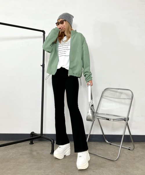 「non-hedge」 セットアップジャージ FREE カーキ レディース_画像3