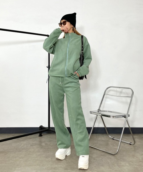 「non-hedge」 セットアップジャージ FREE カーキ レディース_画像4