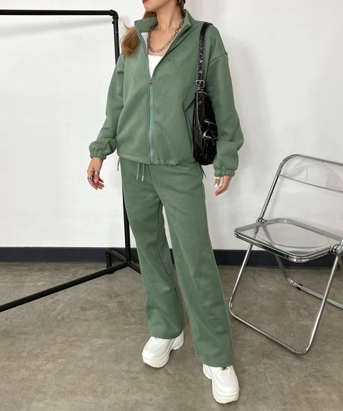 「non-hedge」 セットアップジャージ FREE カーキ レディース_画像6