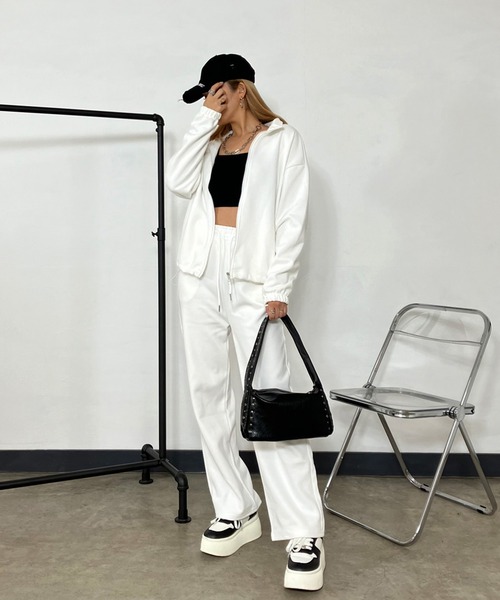 「non-hedge」 セットアップジャージ FREE カーキ レディース_画像9