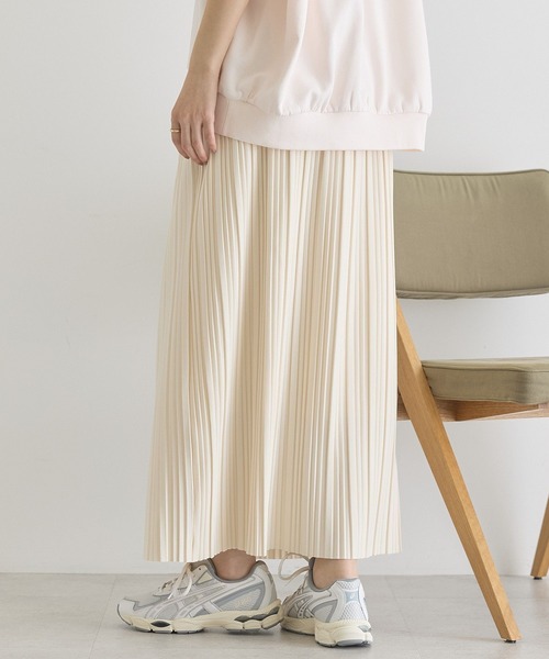 アイボリー プリーツロングスカート 36　Drawer　美品 AMERICAN HOLIC（アメリカンホリック） ロング スカート プリーツ