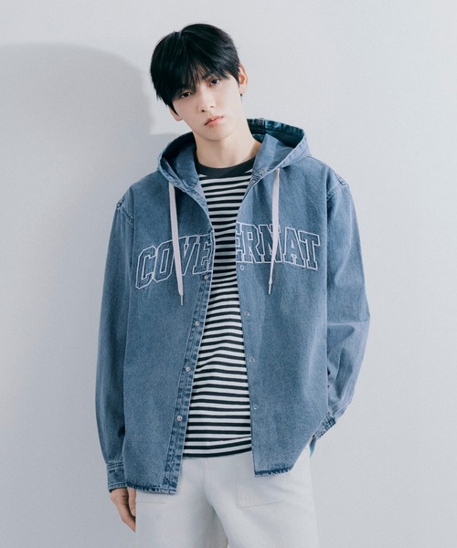 【希少】　BLUE WORK 赤西仁　着用　ブルゾン　パーカー　L COVERNAT（カバーナット） パーカー 「SOOBIN着用」 ARCH LOGO HOODED
