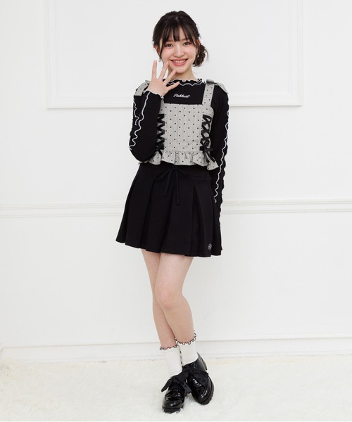 PINKHUNT（ピンクハント） tシャツ レースアップビスチェ付きロンT