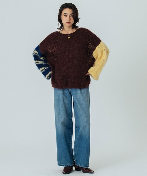 「ROSE BUD」 長袖ニット ONE SIZE ピンク レディース_画像7