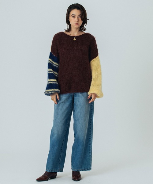 「ROSE BUD」 長袖ニット ONE SIZE ピンク レディース_画像8