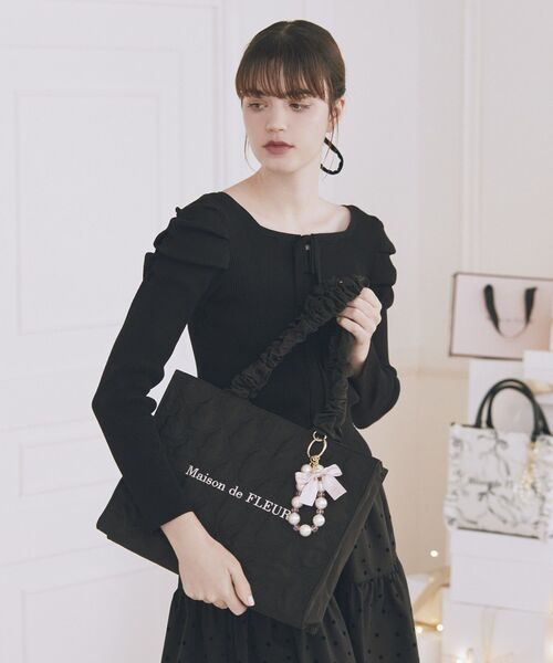 「Maison de FLEUR」 トートバッグ FREE ブラック レディース_画像8
