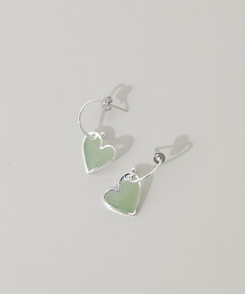 SMELLY（スメリー） ピアス カラーハートメタルフープピアス 