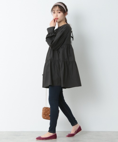 「Heather」 長袖ワンピース FREE ブルー レディース_画像2