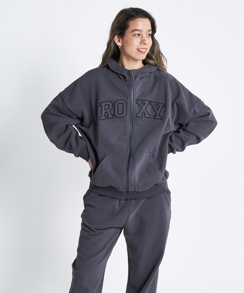 「ROXY」 ジップアップパーカー SMALL パープル レディース_画像2