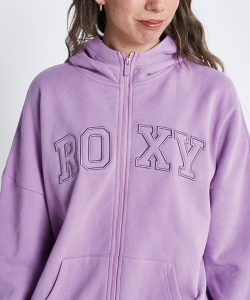 「ROXY」 ジップアップパーカー SMALL パープル レディース_画像6