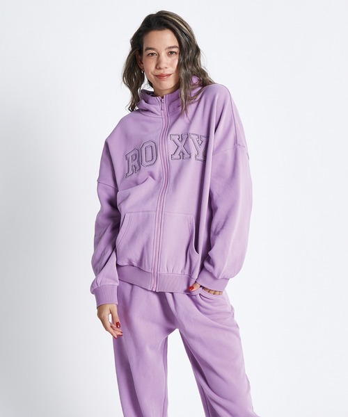 「ROXY」 ジップアップパーカー SMALL パープル レディース_画像9