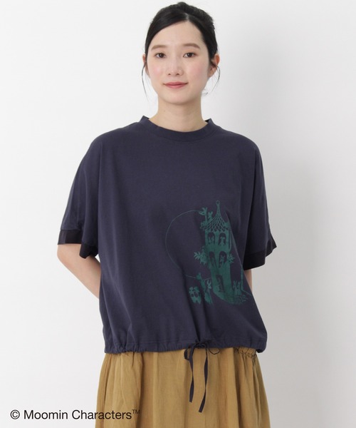 ムーミンママ　theory luxeブラック 半袖Tシャツ　新品未使用 SUPER HAKKA（スーパーハッカ） tシャツ 半袖 「ムーミンやしき