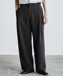 WYM LIDNM スラックス DOUBLE CLOTH DEEP TUCK SLACKS メンズ