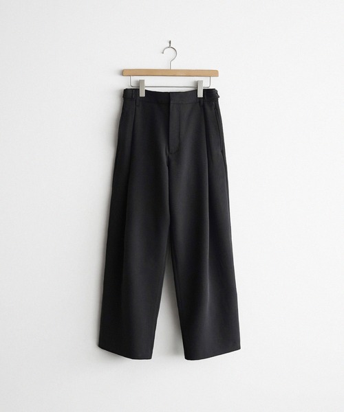 WYM LIDNM スラックス DOUBLE CLOTH DEEP TUCK SLACKS メンズ