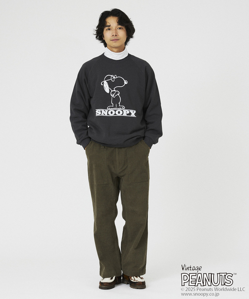 「Vintage PEANUTS」 「sportswear」スウェットカットソー MEDIUM アイボリー メンズ_画像2