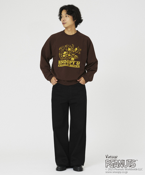 「Vintage PEANUTS」 「sportswear」スウェットカットソー MEDIUM アイボリー メンズ_画像4