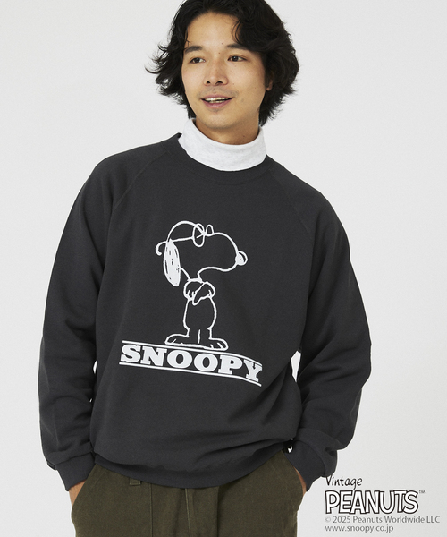 「Vintage PEANUTS」 「sportswear」スウェットカットソー MEDIUM アイボリー メンズ_画像8