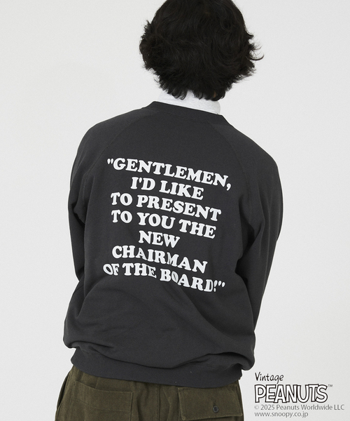 「Vintage PEANUTS」 「sportswear」スウェットカットソー MEDIUM アイボリー メンズ_画像9